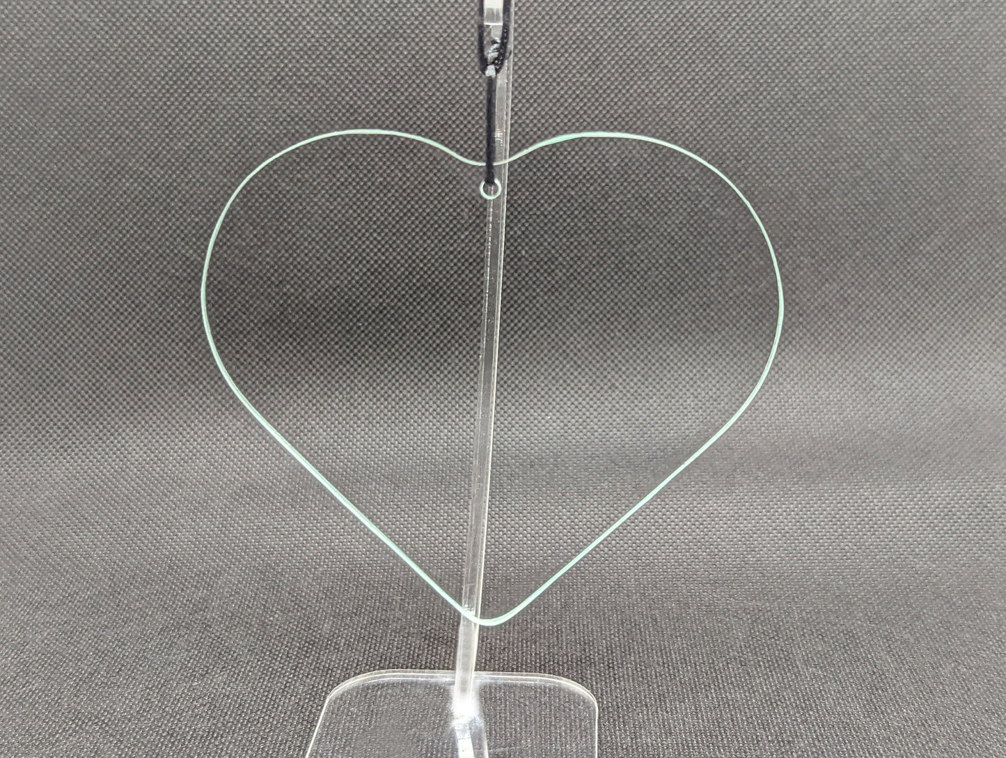 Blank Glass Heart with hole for hanging