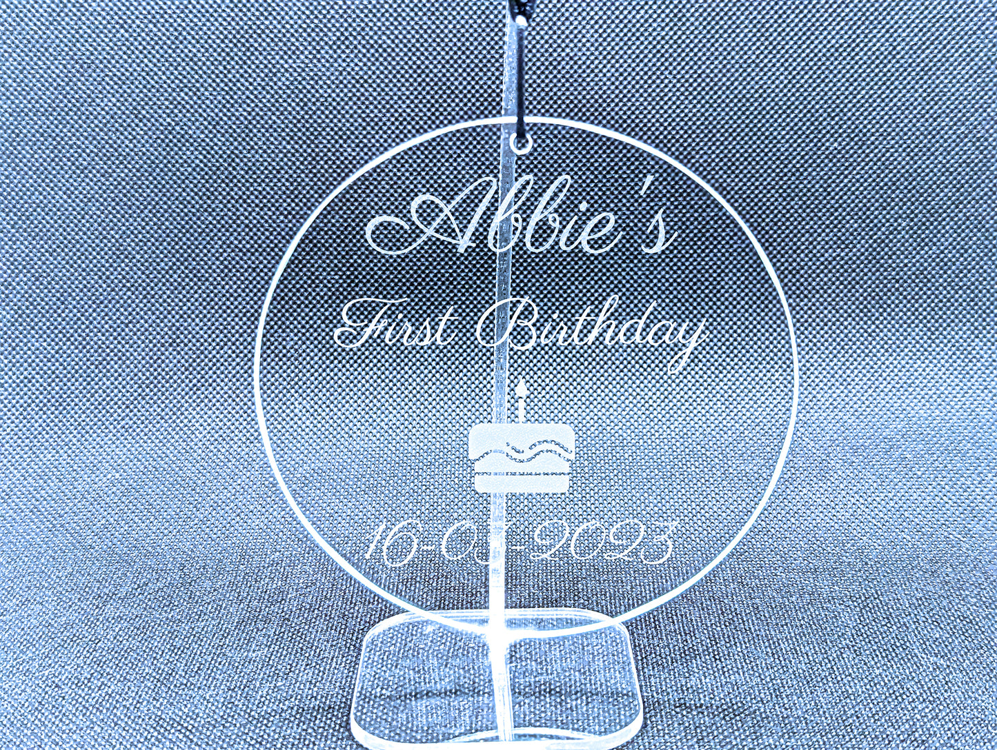 Personalised Baby's Special Milestone Glass Hanging Heart or Circle