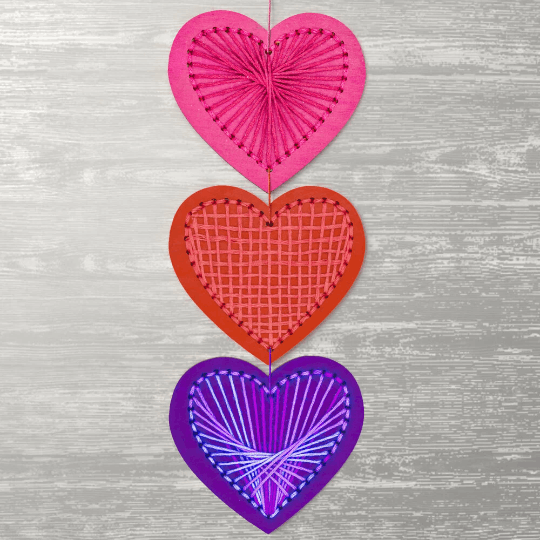 Intro Into Thread Art Hearts
