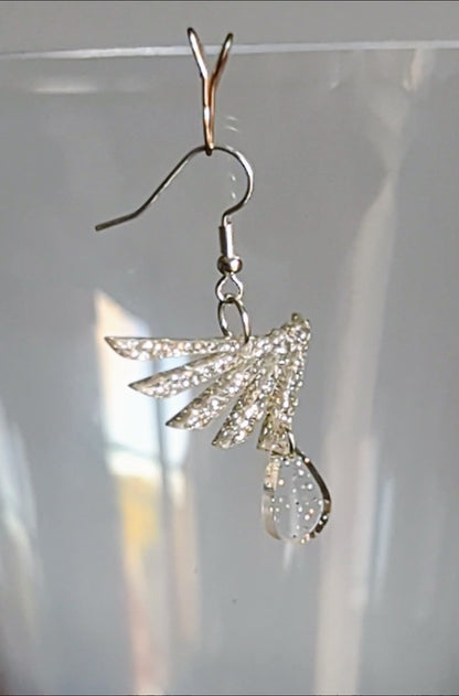 Wing Tear Pendant Earrings