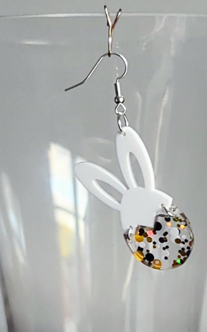 Easter Bunny Ears & Egg Earrings